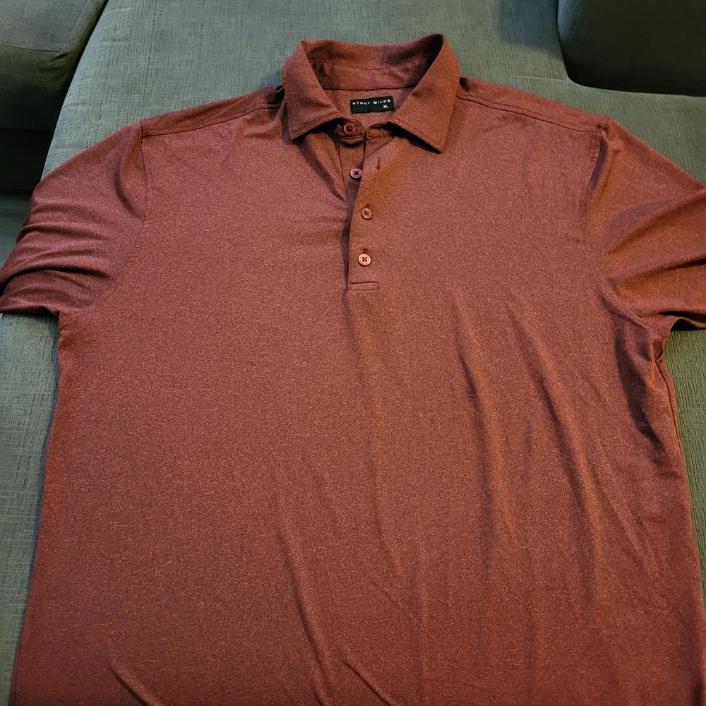 Stony Wilds Burgundy Golf Polp Shirt